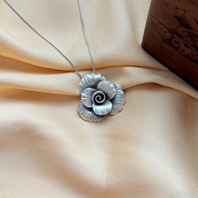 Luna Petal Silver Pendant