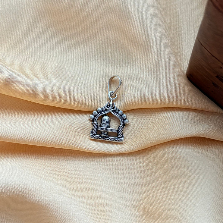 Shivling Blessing Oxdized Silver Pendant