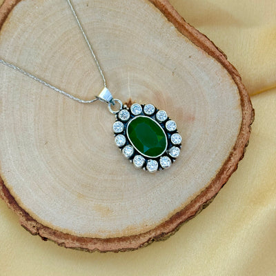 925 Silver Jadau Cockatil Pendant