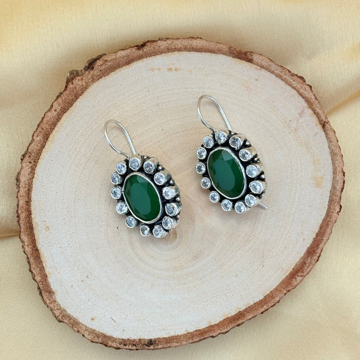 925 Silver Jadau Cocktail Earrings