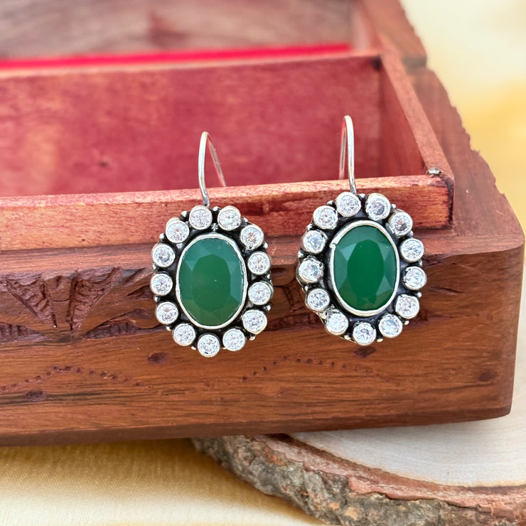 925 Silver Jadau Cocktail Earrings