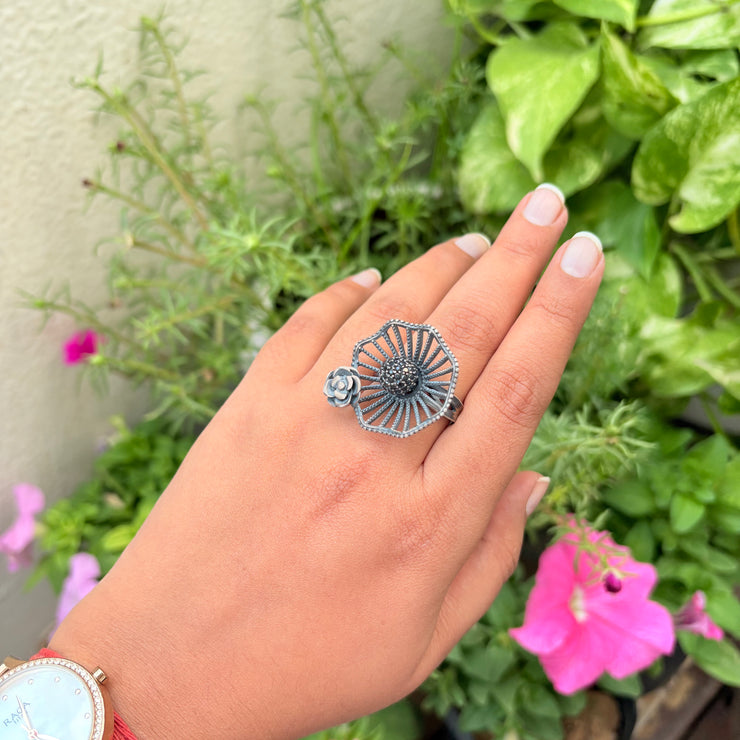 925 Oxidized Silver Antique Ring