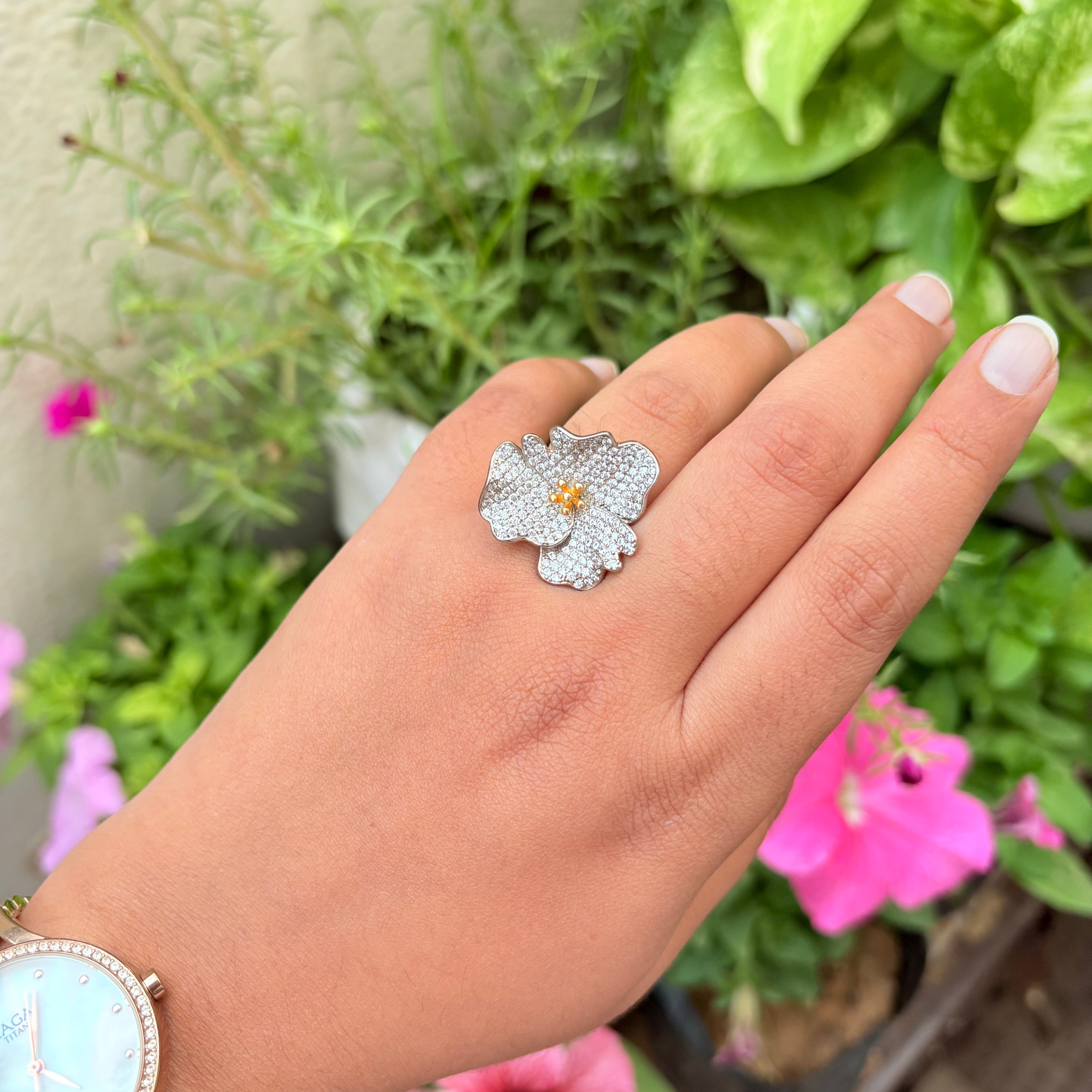 Modern Minimal Silver Statement Ring