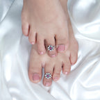 92.5 Silver Blossom Toe Ring