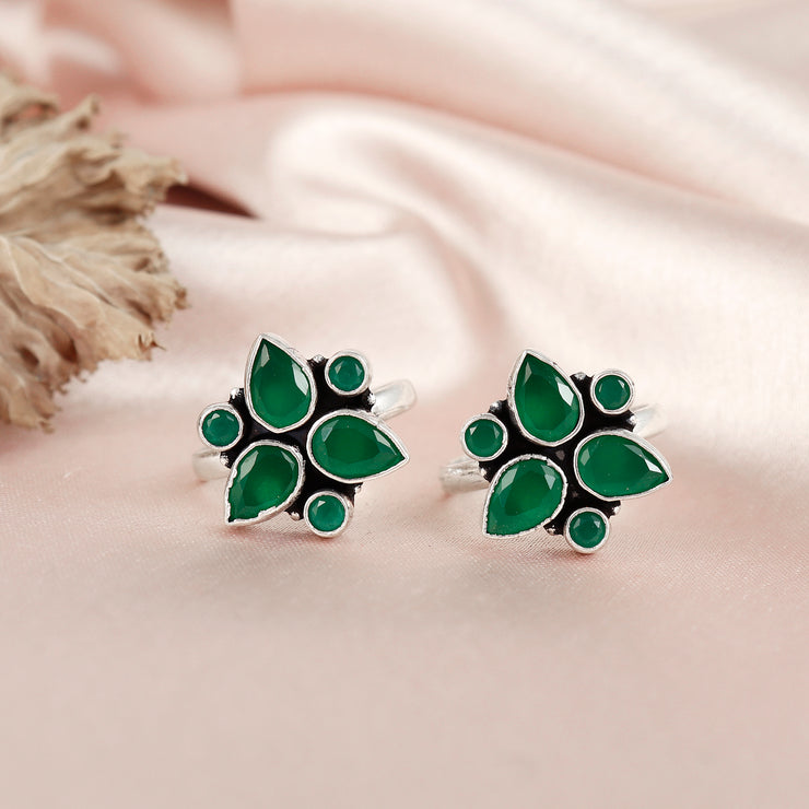 Three Petal Silver Toe Ring