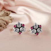 Three Petal Silver Toe Ring