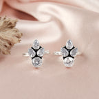 Big Petal Silver Toe Ring