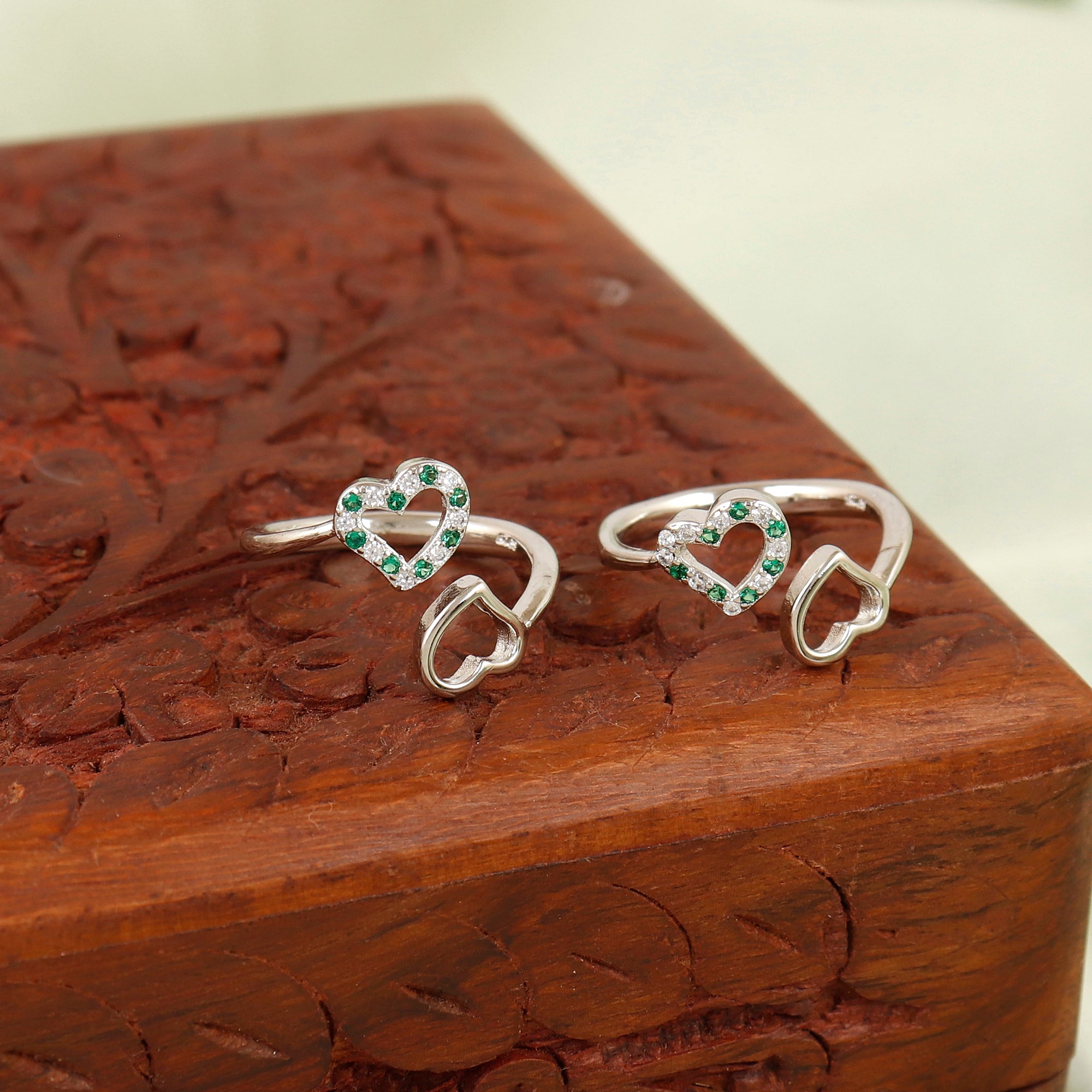 Ruby Hearts Silver Toering