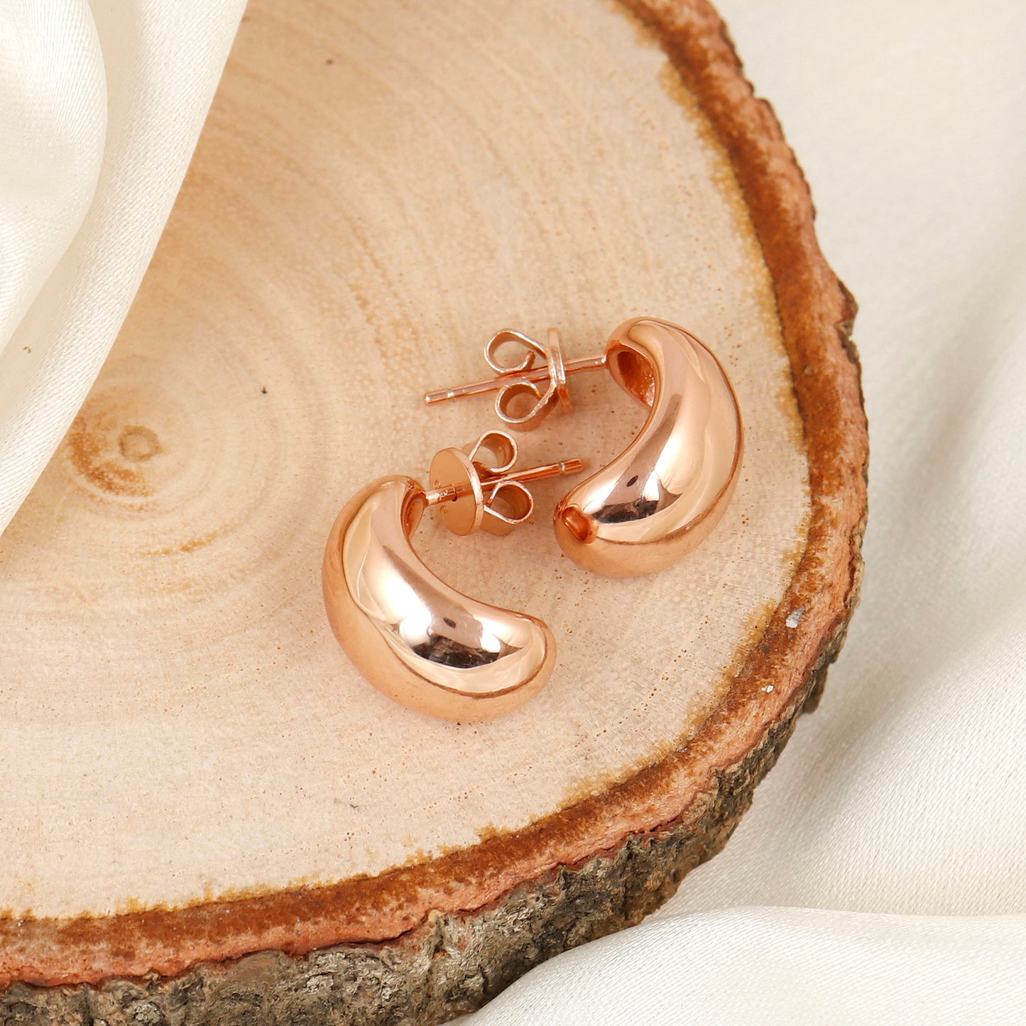 Classy Office Wear Rose Gold Earrings