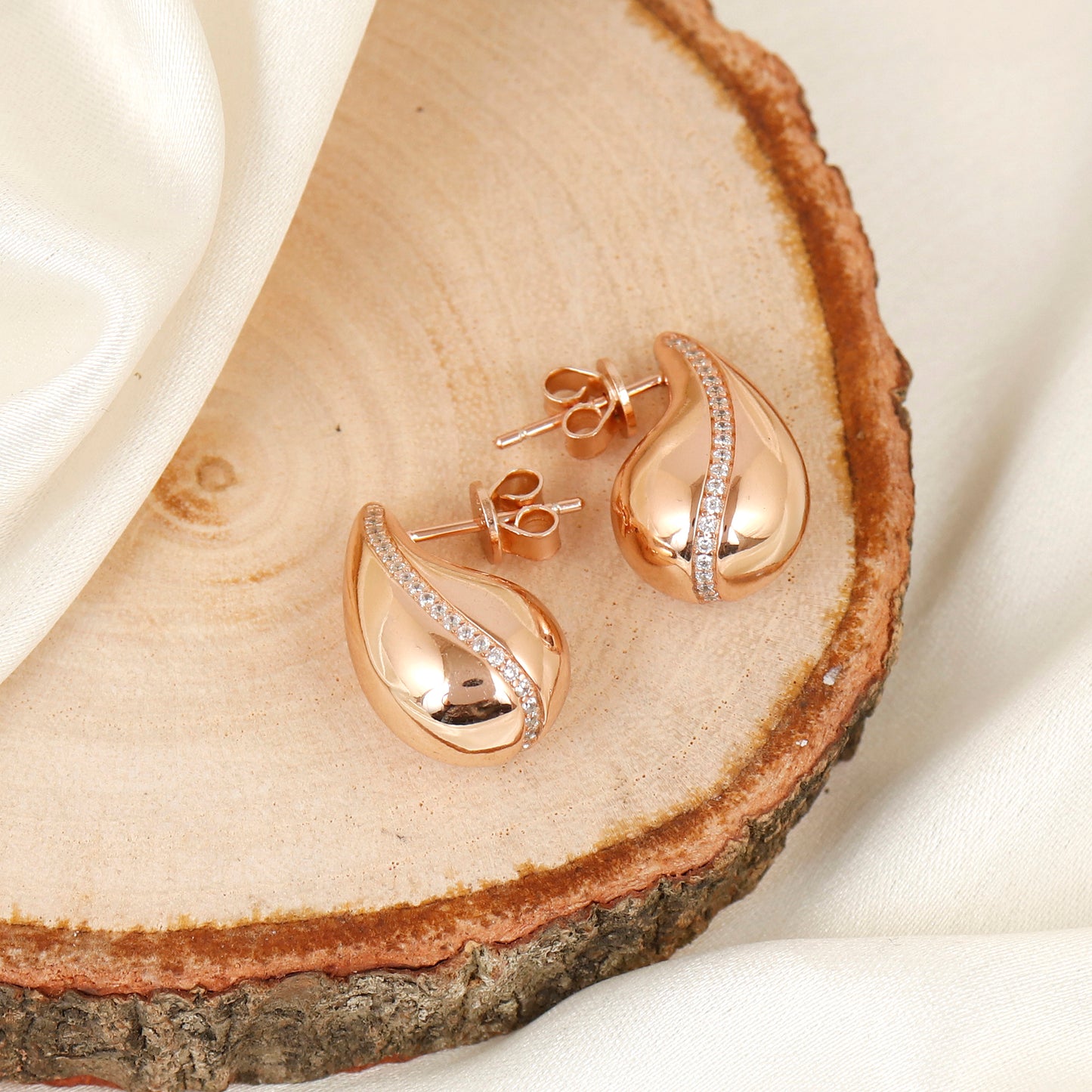 Celebrity Inspired Western Rose Gold Earrings