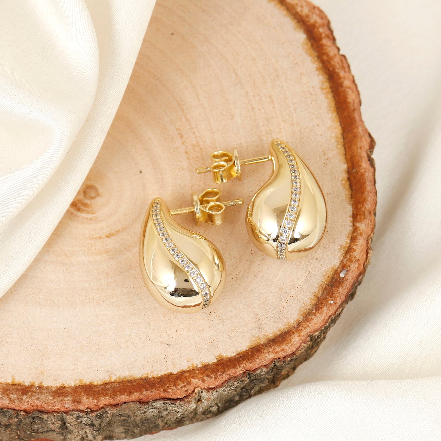 Cocktail Party Statement Silver Studs