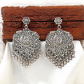 Rajwadi Traditinal Oxidized Silver Earrings