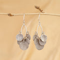 Fan Chandelier Silver Earrings