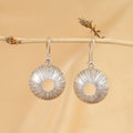 Halo Silver Hoop Drop Earrings