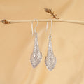 Geometric Flare Textured Silver Drops