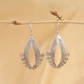 Tribal Muse Textured Silver Drop Earrings