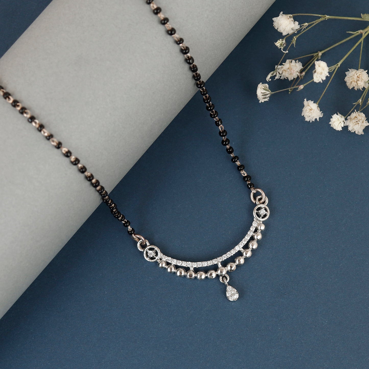 Mystic Leaf 925 Silver Mangalsutra