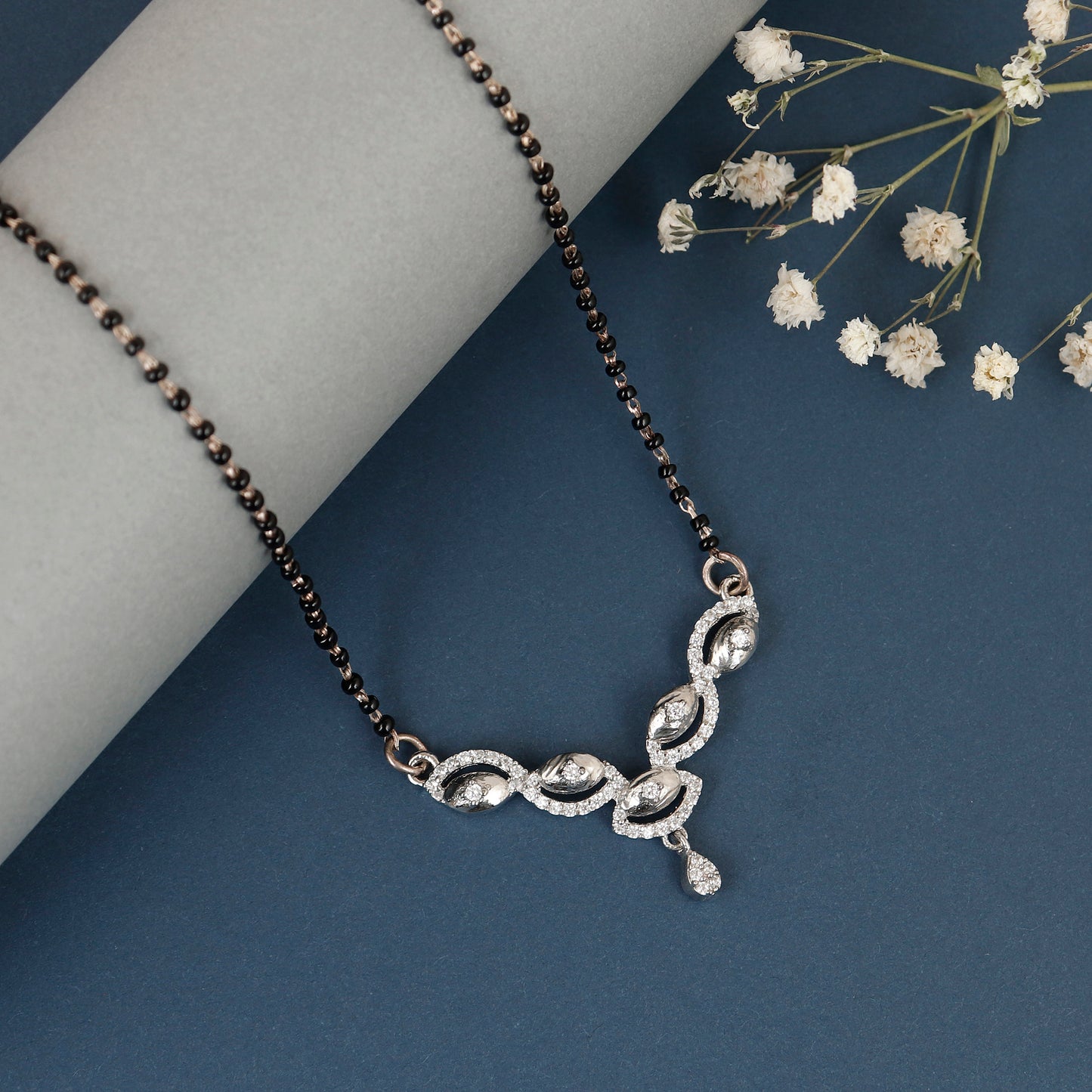Twilight Spark Party Wear Silver Mangalsutra