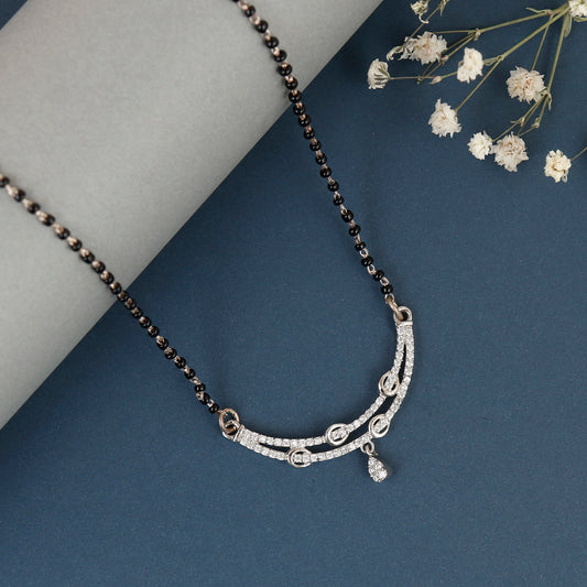 Mystic Leaf Silver Mangalsutra