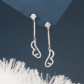 Frosted Charm Sterling Silver Party Earrings