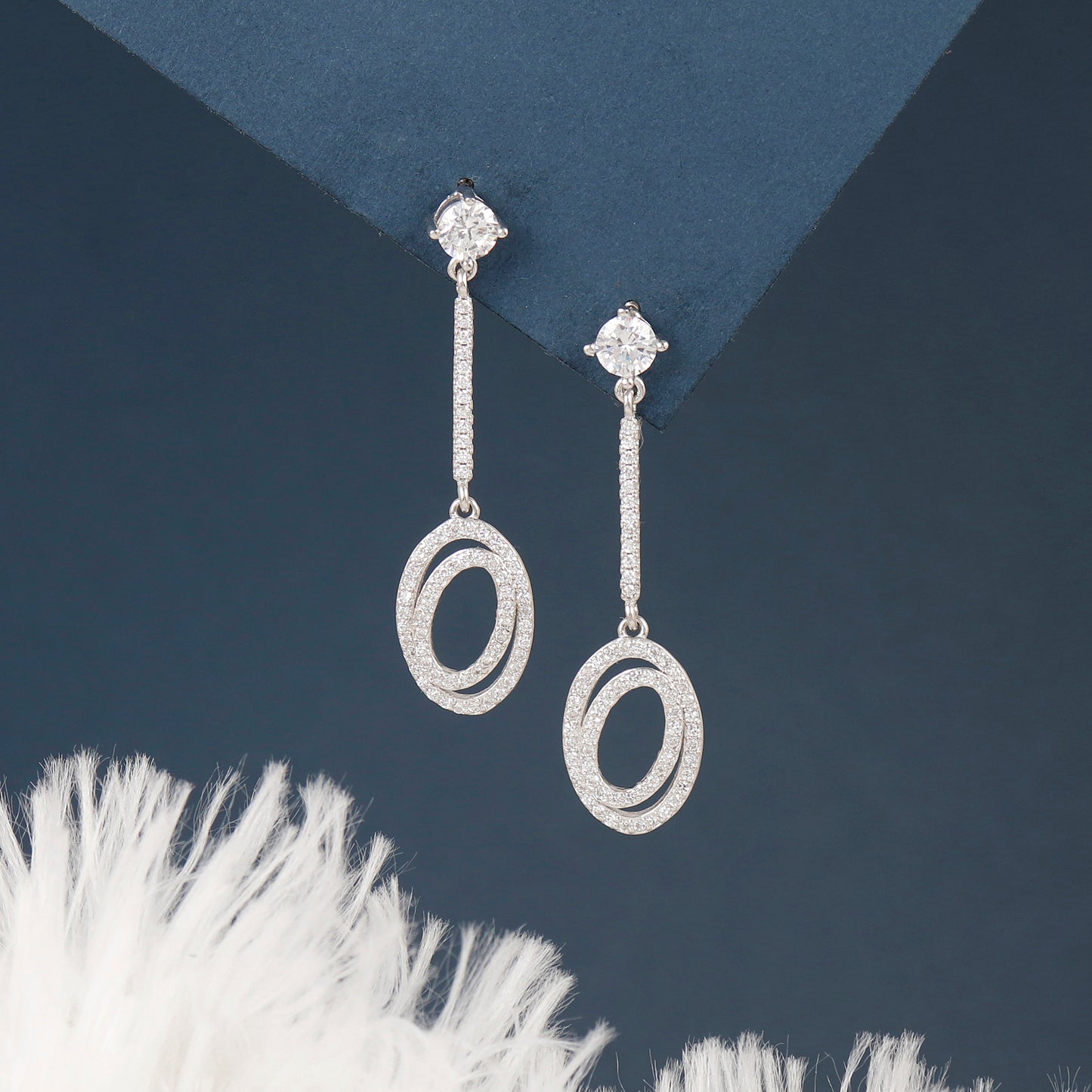 Opal Mist CZ Sterling Silver Earrings