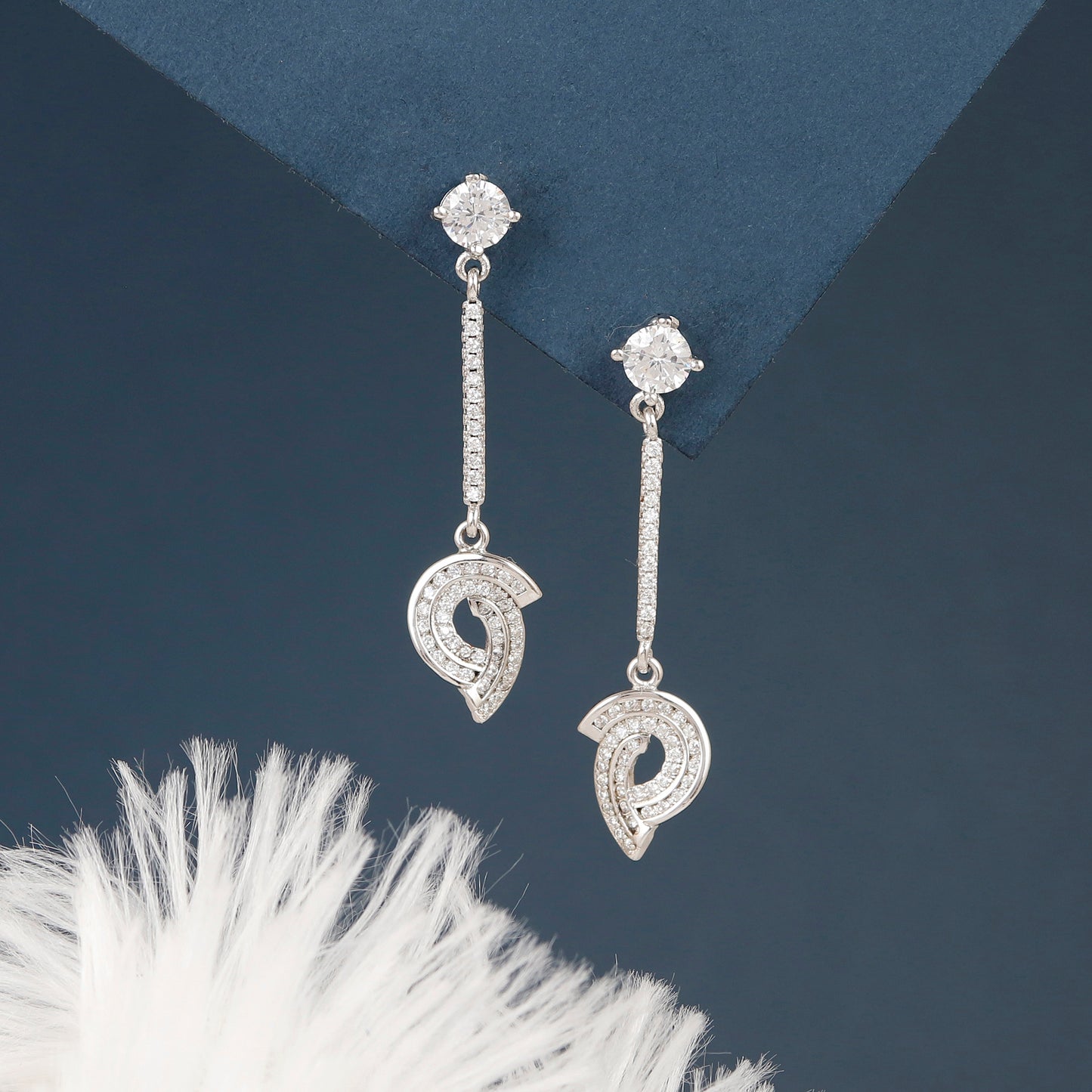 Celeste Spark 925 Sterling Silver Drop Earrings