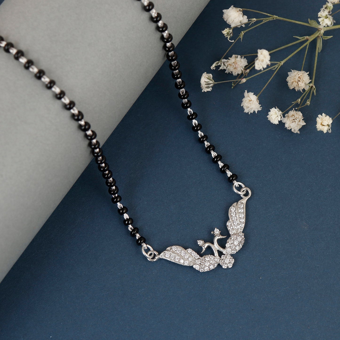 Mayura Silver Peacock Mangalsutra