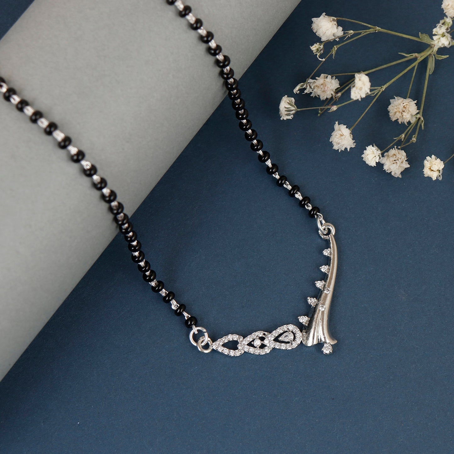 Silver Willow Infinity Mangalsutra