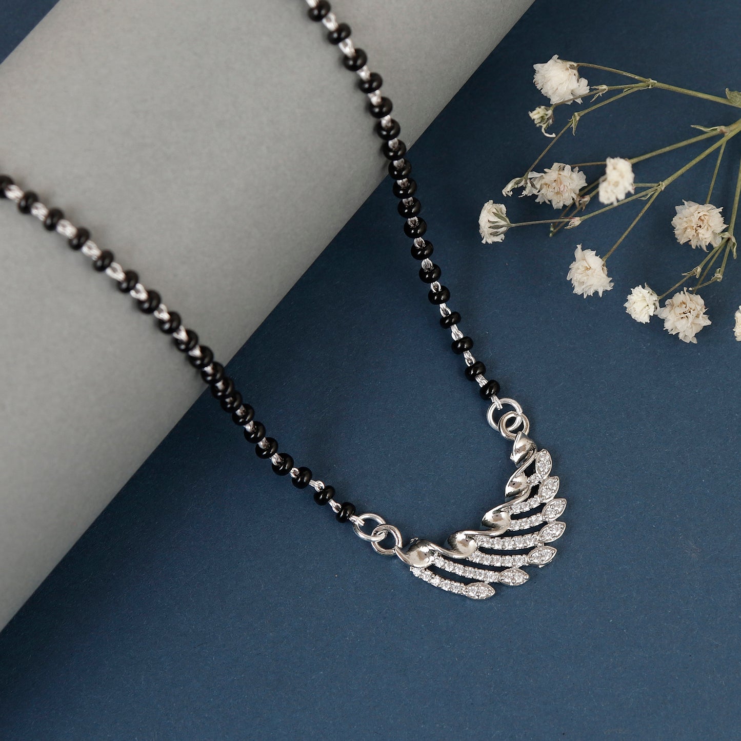 Silver Angel Wing Silver Mangalsutra