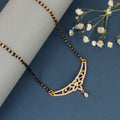 Gold Plated 925 Silver Floral Lattice Mangalsutra Necklace