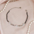 925 Sterling Silver Teardrop CZ Hand Mangalsutra Bracelet