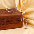 Handcrafted Ruby CZ Choki Silver Bangle