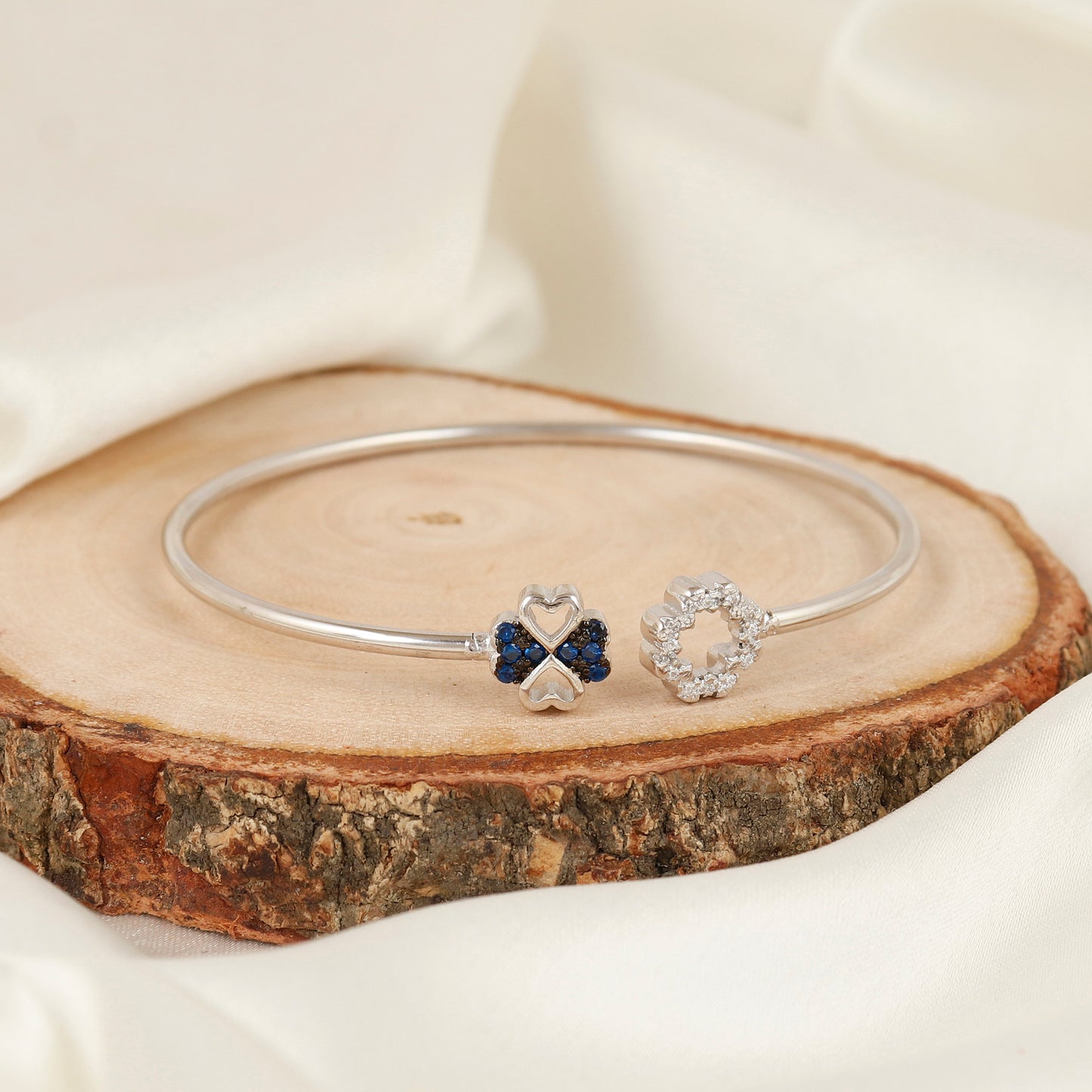 Halo Midnight Clover Silver Kada