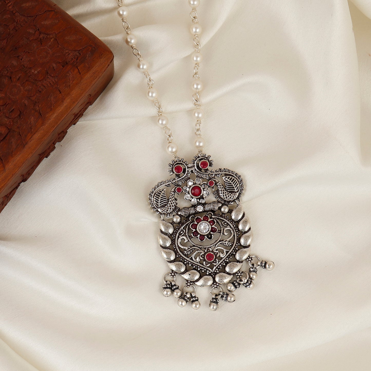 Mayur Pankhuri Heritage Traditional Silver Pendant