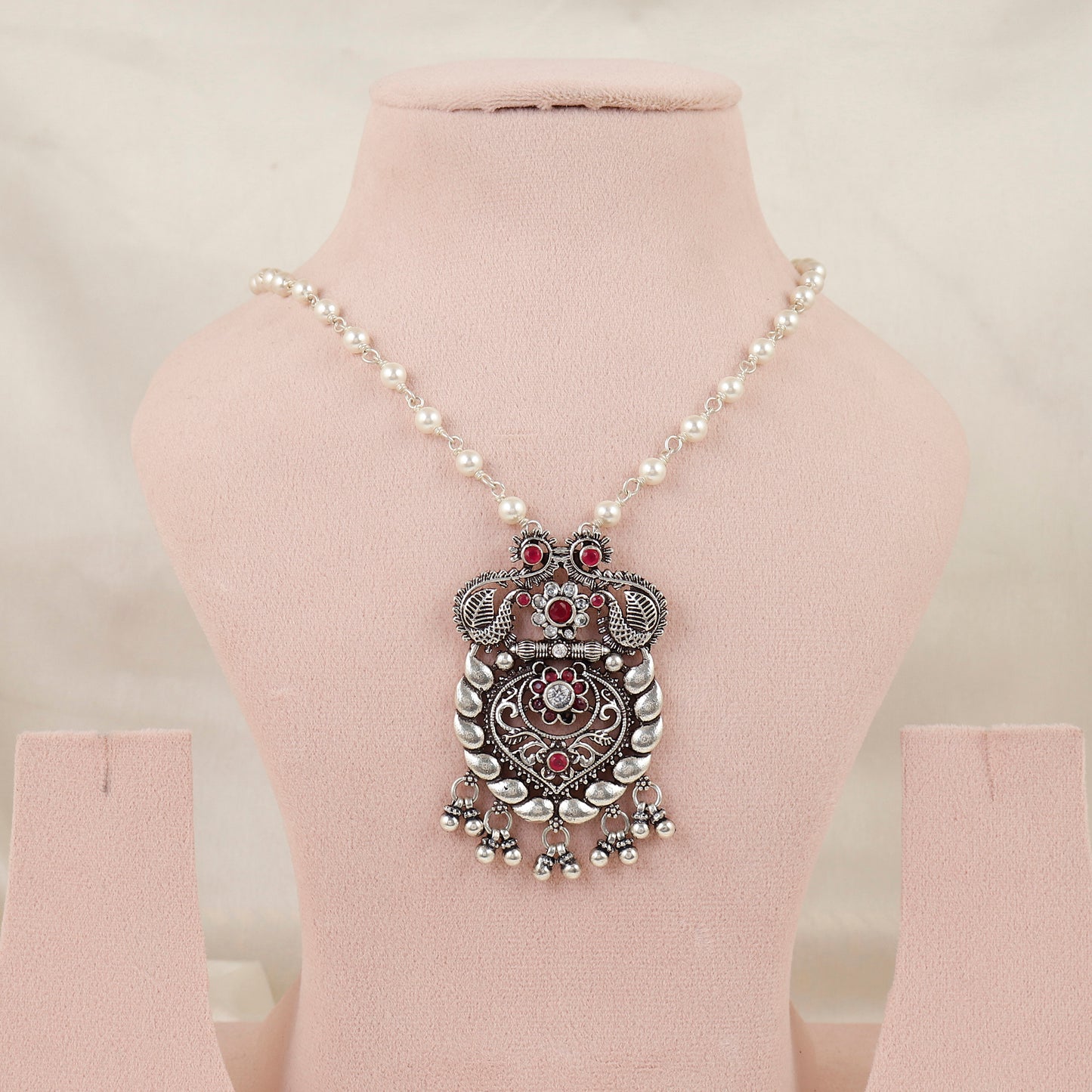 Mayur Pankhuri Heritage Traditional Silver Pendant