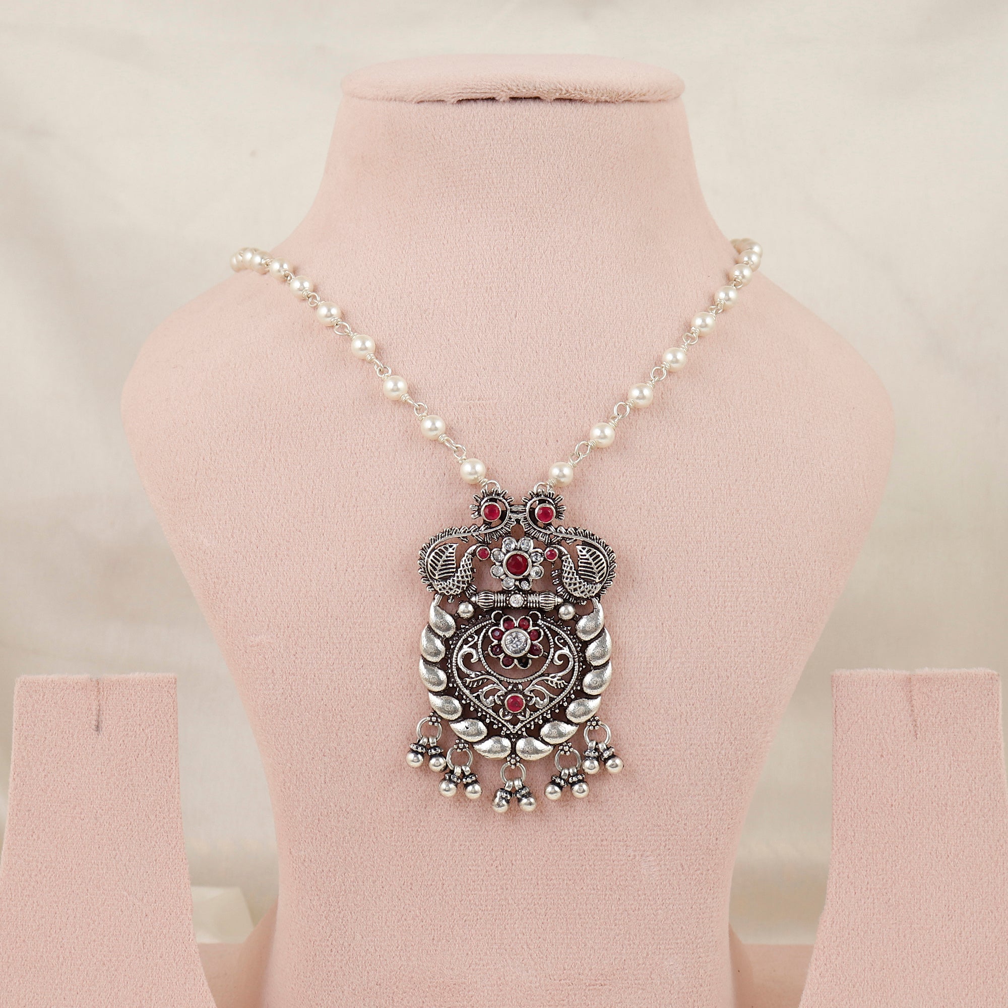 Mayur Pankhuri Heritage Traditional Silver Pendant