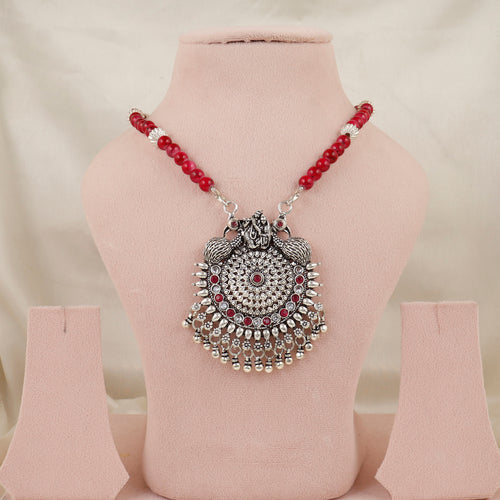 925 Silver Oxidized Madhav Leela Statement