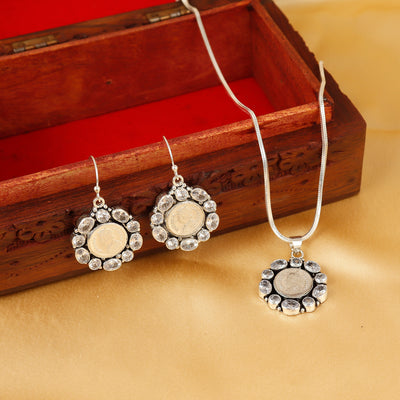 Imperial Glow Silver Coin Necklace