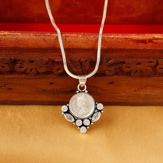Vintage Whisper Coin Pendant