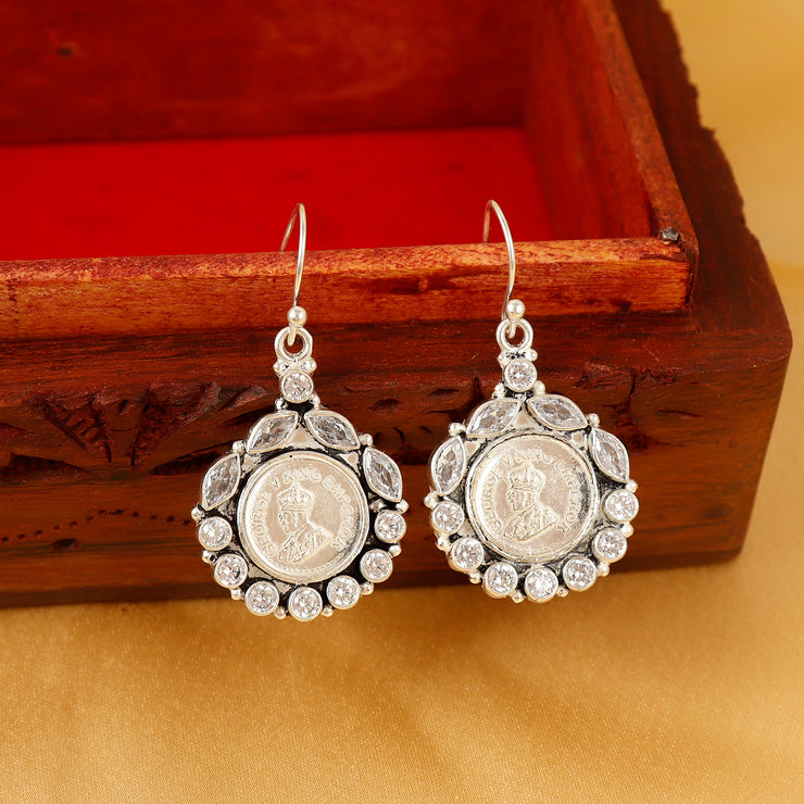 Regal Silver Coin Legacy Silver Earrings