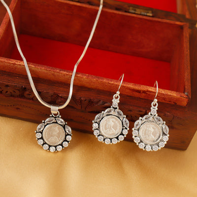 Crown Legacy Silver Coin Necklace