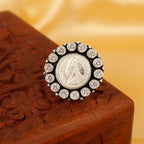 92.5 Silver Coin Heritage Queen Ring
