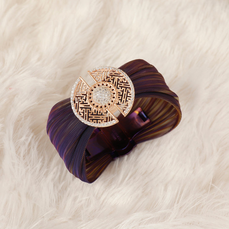 Mystic Labyrinth Silver Hand Cuff