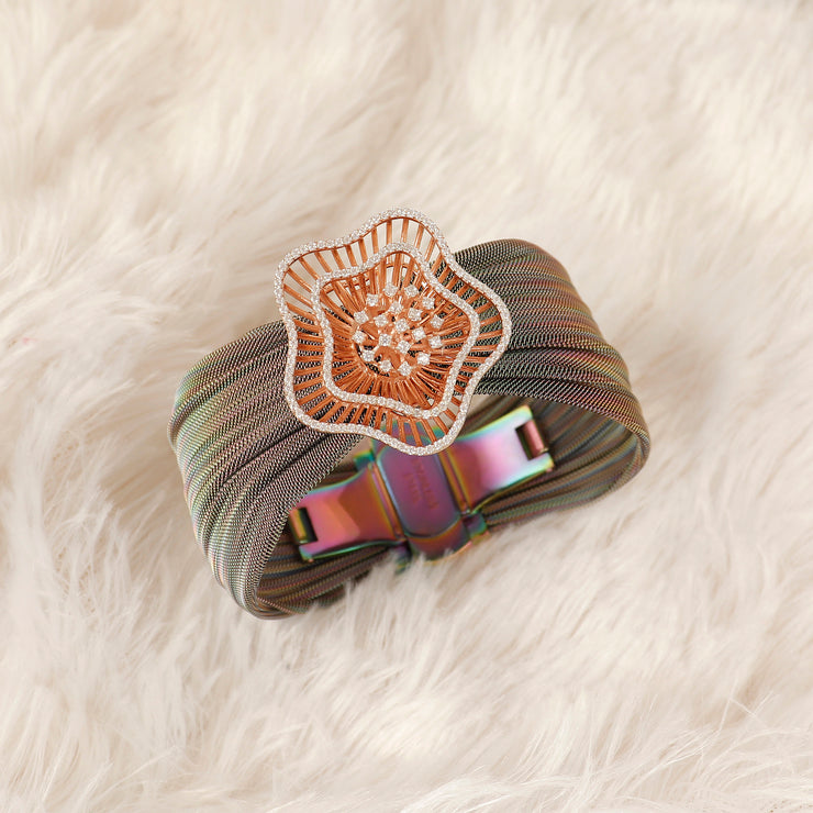 Starburst Aura  Silver Hand Cuff