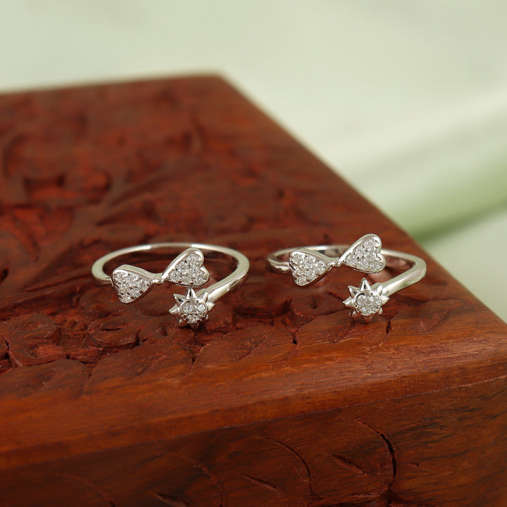 Silver Bow Toe Ring