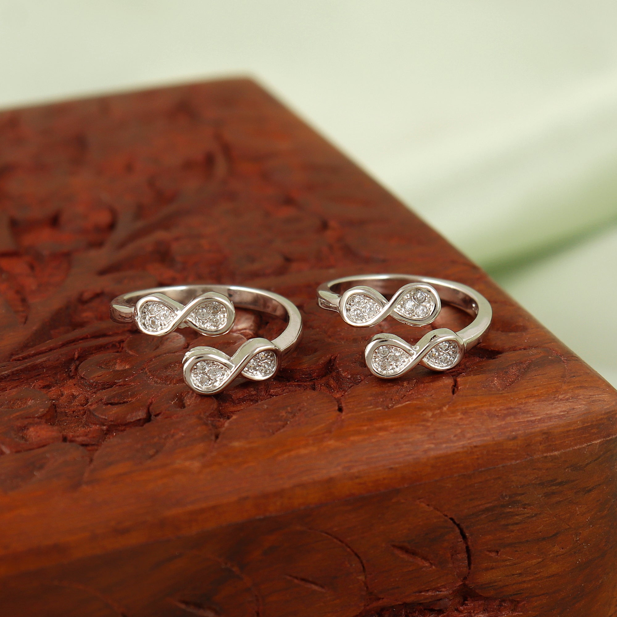 Silver Infinity Toe Ring