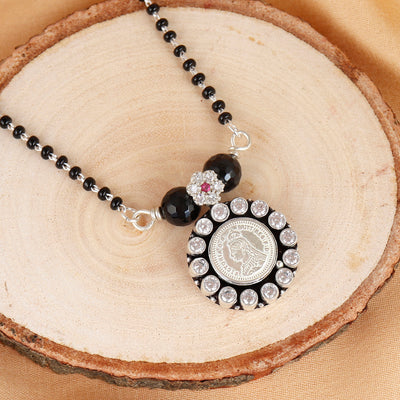 92.5 Silver Coin Mangalsutra for Women