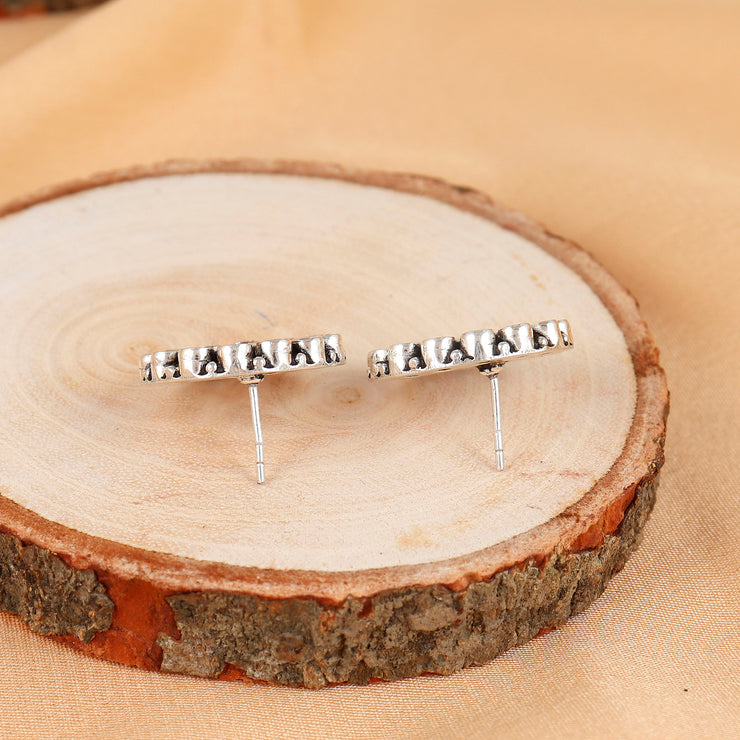 92.5 Silver Coin Vintage Silver Stud