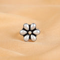 Pearl Blossom Shine Silver Ring For Women