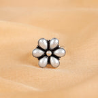 Pearl Blossom Shine Silver Ring For Women